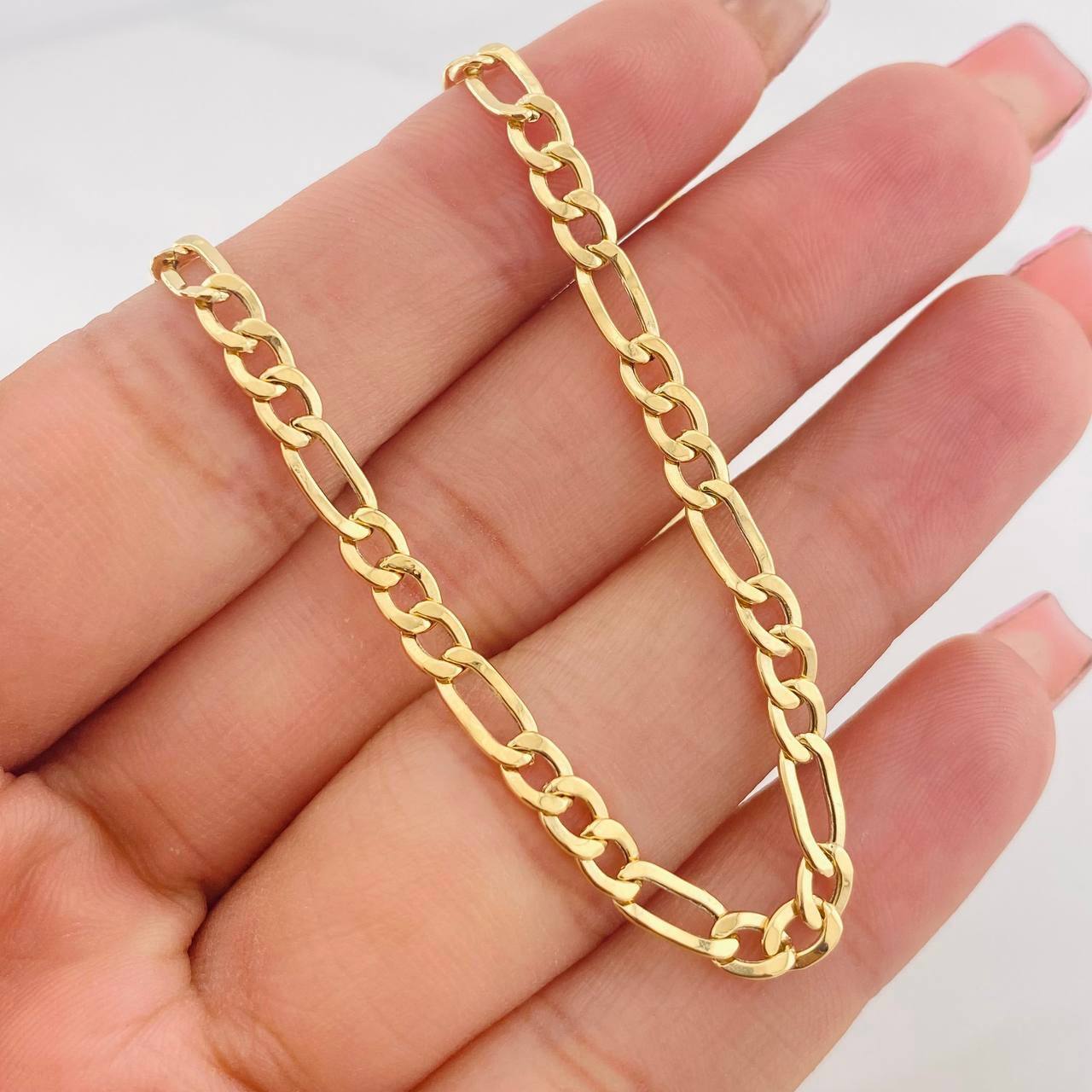 Cadena Figaro 6.65g / 60cm / 4.19mm Oro Amarillo 18K