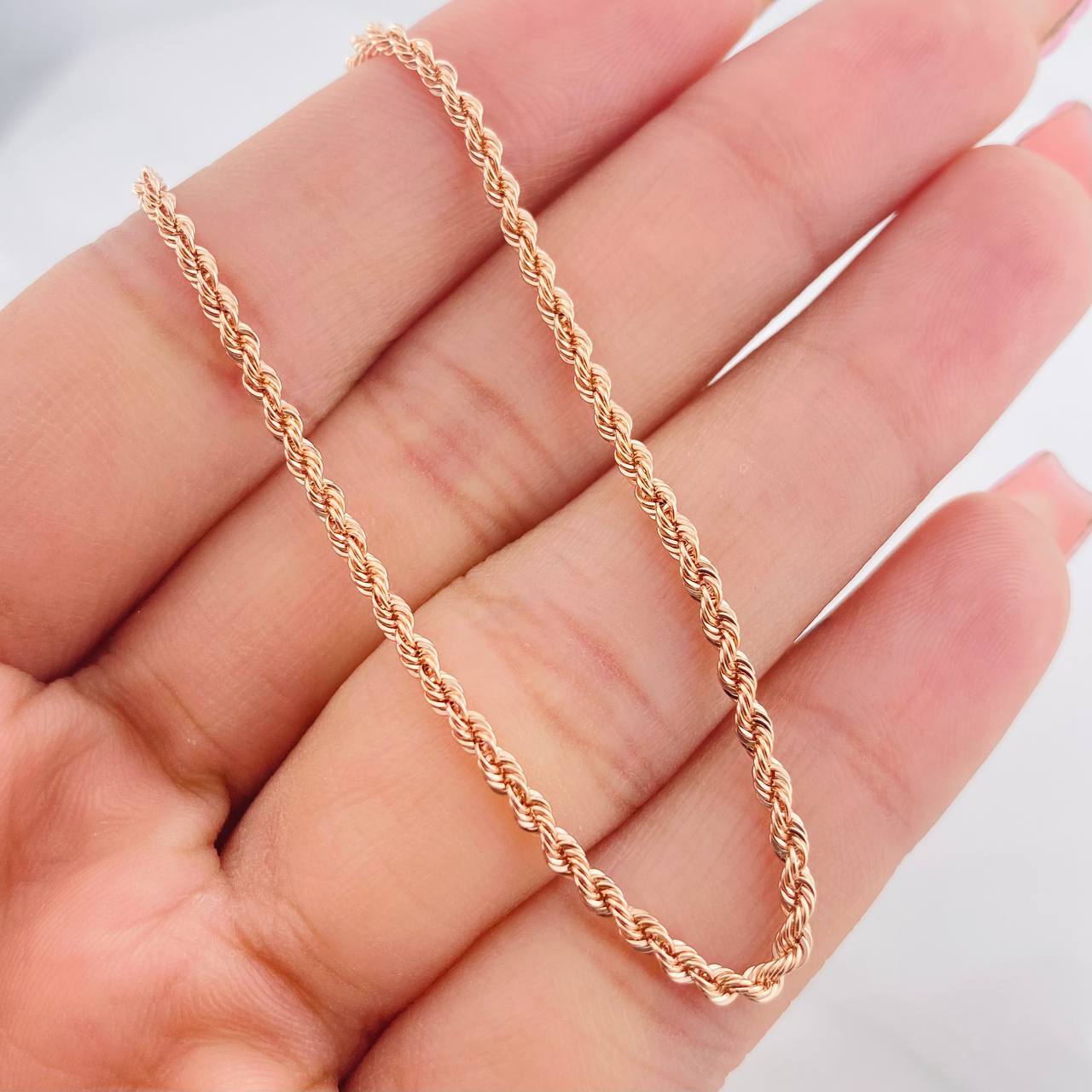 Cadena Lazo 3.8g / 60cm / 2.36mm Oro Rosa 18K