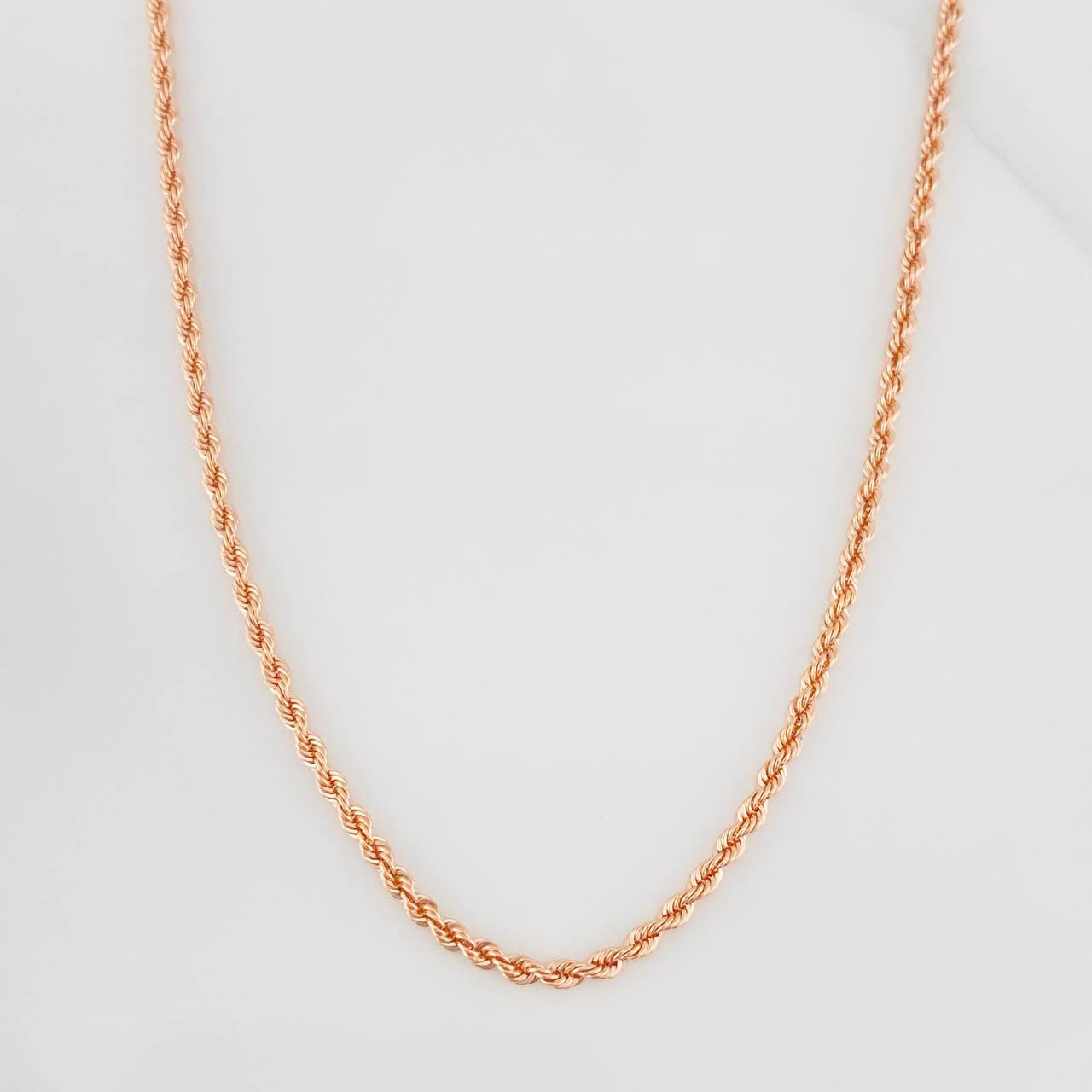 Cadena Lazo 3.8g / 60cm / 2.36mm Oro Rosa 18K