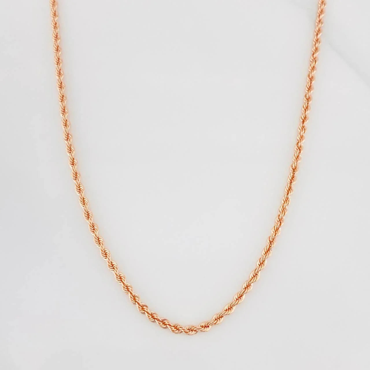 Cadena Lazo 3.7g / 60cm / 1.1mm Oro Rosa 18K