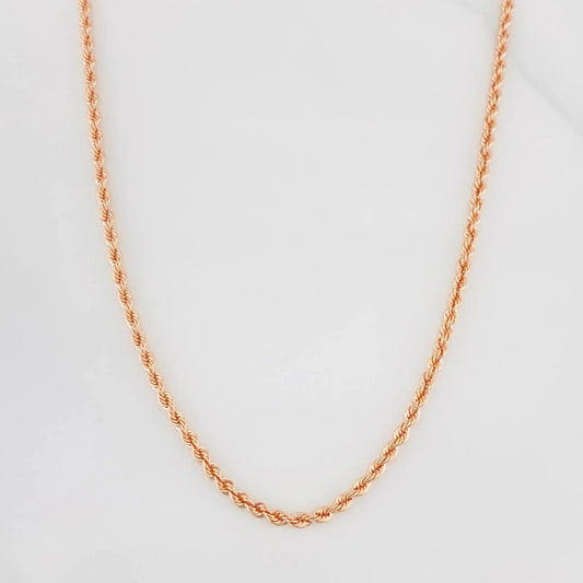 Cadena Lazo 3.7g / 60cm / 1.1mm Oro Rosa 18K