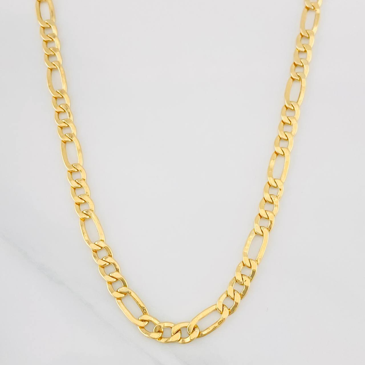 Cadena Figaro 7.4g / 60cm / 4.65mm Oro Amarillo 18K