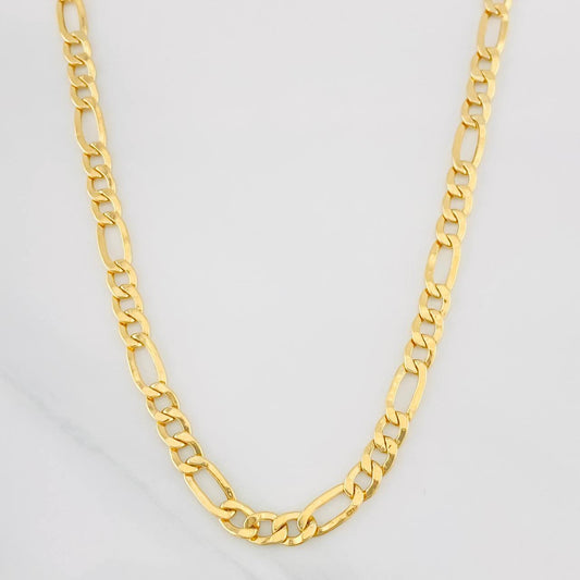 Cadena Figaro 7.4g / 60cm / 4.65mm Oro Amarillo 18K
