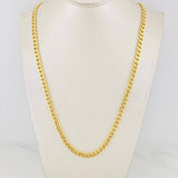 Cadena Cubana 7.95g / 70cm / 5.23mm Oro Amarillo 18K