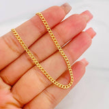 Cadena Cubana 3.1g / 60cm / 2.44mm Oro Amarillo 18K