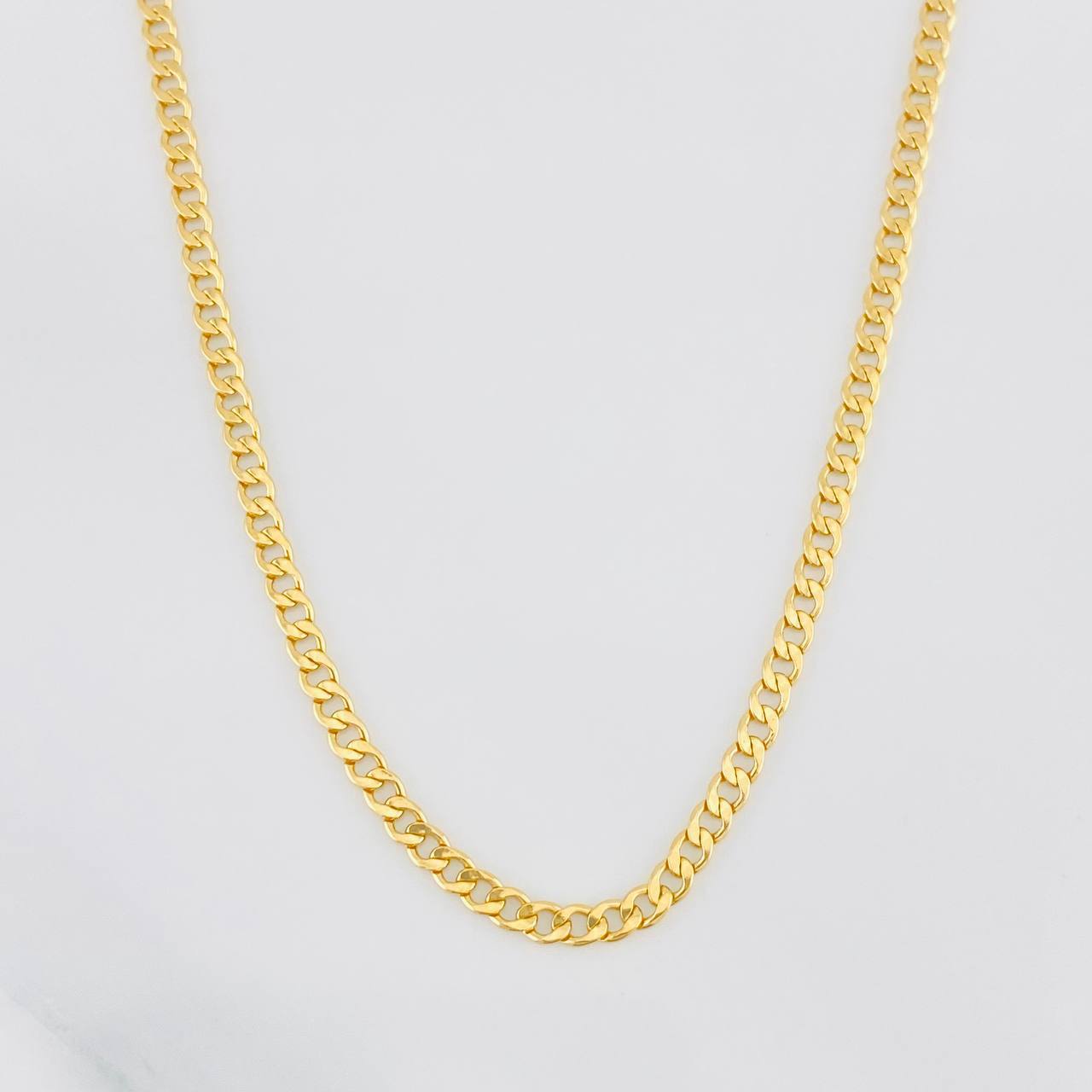 Cadena Cubana 3.05g / 60cm / 2.44mm Oro Amarillo 18K
