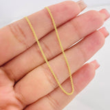 Cadena China 2.35g / 60cm / 1.22mm Oro Amarillo 18K