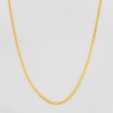 Cadena China 1.9g / 45cm / 1.35mm Oro Amarillo 18K