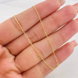Cadena Singapur  0.9g / 50cm / 0.55mm Oro Amarillo 18K