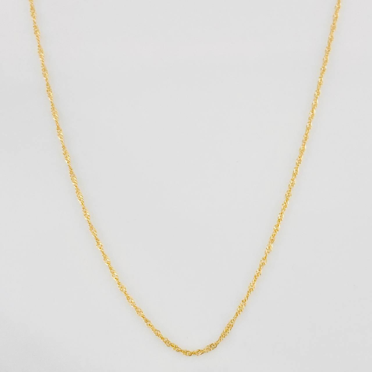 Cadena Singapur  0.9g / 50cm / 0.55mm Oro Amarillo 18K