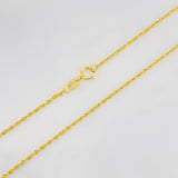 Cadena Lazo 1.15g / 60cm / 0.81mm Oro Amarillo 18K
