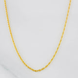 Cadena Lazo 1.1g / 60cm / 1.08mm Oro Amarillo 18K