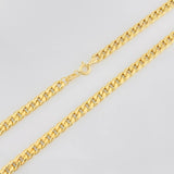 Cadena Cubana 5.85g / 70cm / 4.28mm Oro Amarillo 18K