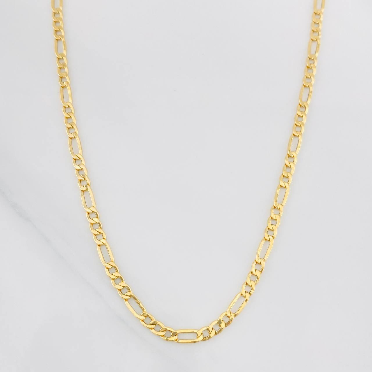 Cadena Figaro 4.85g / 70cm / 3.18mm Oro Amarillo 18K
