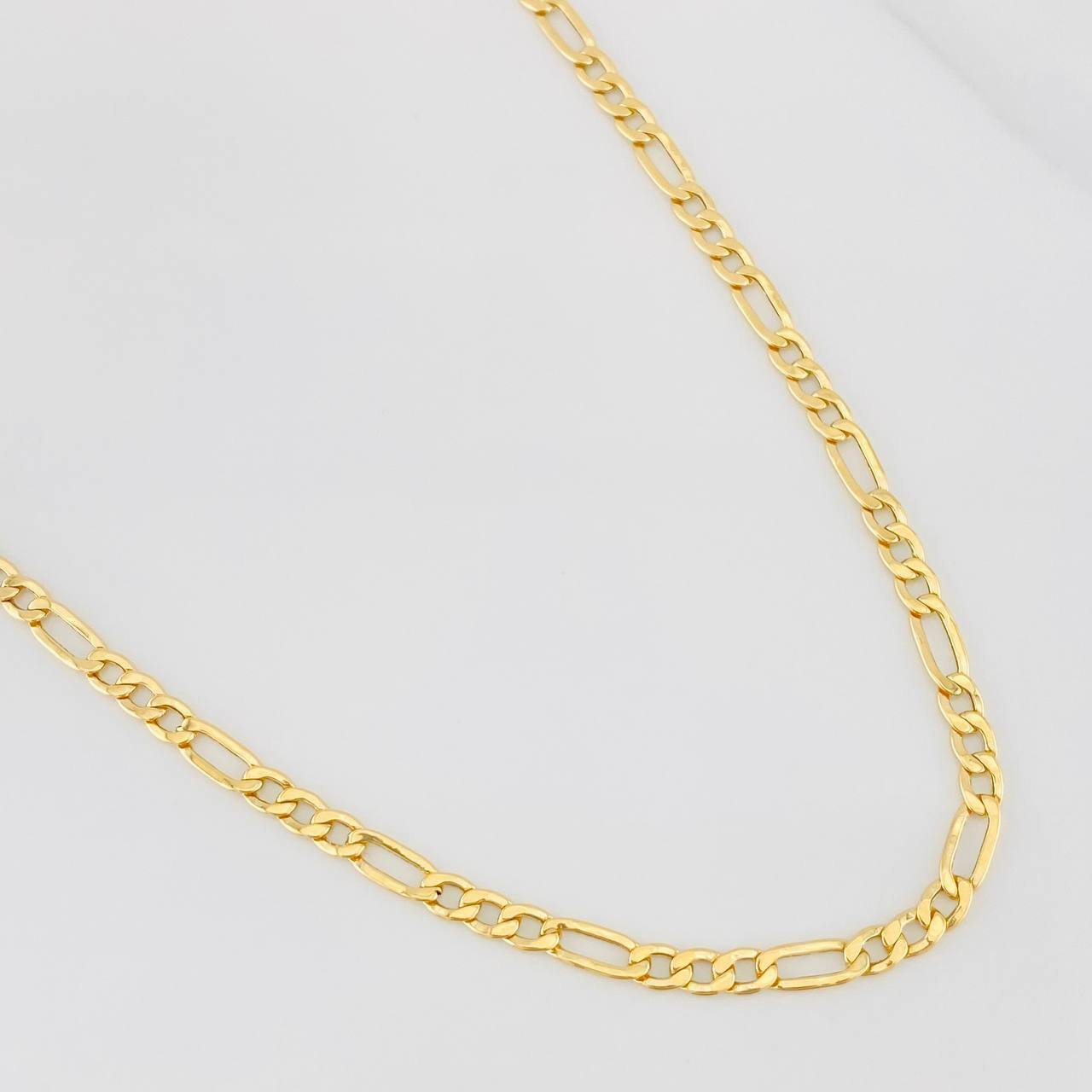 Cadena Figaro 4.85g / 70cm / 3.23mm Oro Amarillo 18K
