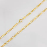 Cadena Figaro 2.2g / 50cm / 2.67mm Oro Amarillo 18K