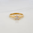 Anillo Solitario Diamantes 32Pts 2.3 g / T6 3/4 Oro Amarillo 18K