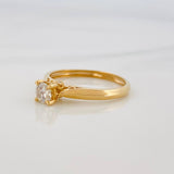 Anillo Solitario Diamantes 32Pts 2.3 g / T6 3/4 Oro Amarillo 18K