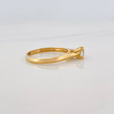 Anillo Solitario Diamantes 32Pts 2.3 g / T6 3/4 Oro Amarillo 18K