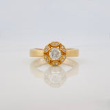 Anillo Solitario Diamantes 38Pts 2.85 g / T6 3/4 Oro Amarillo 18K