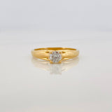 Anillo Solitario Diamantes 26Pts 2.25 g / T7 Oro Amarillo 18K