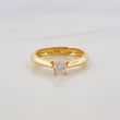Anillo Solitario Diamantes 26Pts 2.55 g / T6 Oro Amarillo 18K