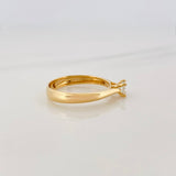 Anillo Solitario Diamantes 26Pts 2.55 g / T6 Oro Amarillo 18K