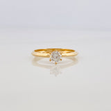 Anillo Solitario Diamantes 28Pts 1.15 g / T5 3/4 Oro Amarillo 18K