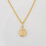Set Cadena Lazo + Dije Corona / 1.5 g / 50 cm Oro Amarillo 18K