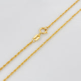 Set Cadena Lazo + Dije Cruz / 1.85 g / 45 cm Oro Amarillo 18K