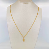 Set Cadena Lazo + Dije Oso Ts / 1.3 g / 45 cm Oro Amarillo 18K