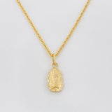 Set Cadena Lazo + Dije Silueta Virgen Guadalupe / 1.35 g / 45 cm Oro Amarillo 18K