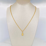 Set Cadena Lazo + Dije Silueta Virgen Guadalupe / 1.35 g / 45 cm Oro Amarillo 18K