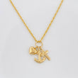 Set Cadena Lazo + Dije Tres Gracias / 1.65 g / 50 cm Oro Amarillo 18K