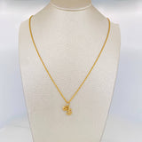 Set Cadena Lazo + Dije Tres Gracias / 1.7 g / 50 cm Oro Amarillo 18K