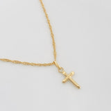 Set Cadena Lazo + Dije Cruz / 1.85 g / 45 cm Oro Amarillo 18K