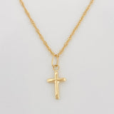 Set Cadena Lazo + Dije Cruz / 1.85 g / 45 cm Oro Amarillo 18K