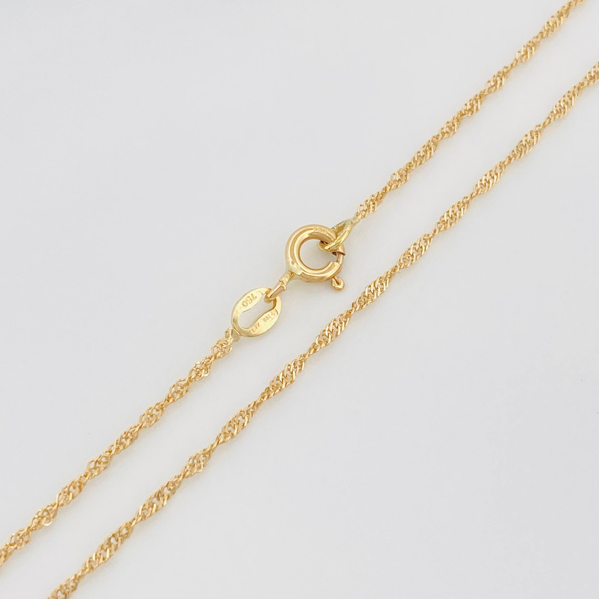 Set Cadena Lazo + Dije Tres Gracias / 1.7 g / 50 cm Oro Amarillo 18K