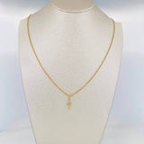 Set Cadena Lazo + Dije Cruz / 1.85 g / 45 cm Oro Amarillo 18K