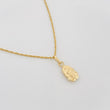 Set Cadena Lazo + Dije Silueta Virgen Guadalupe / 1.2 g / 40 cm Oro Amarillo 18K