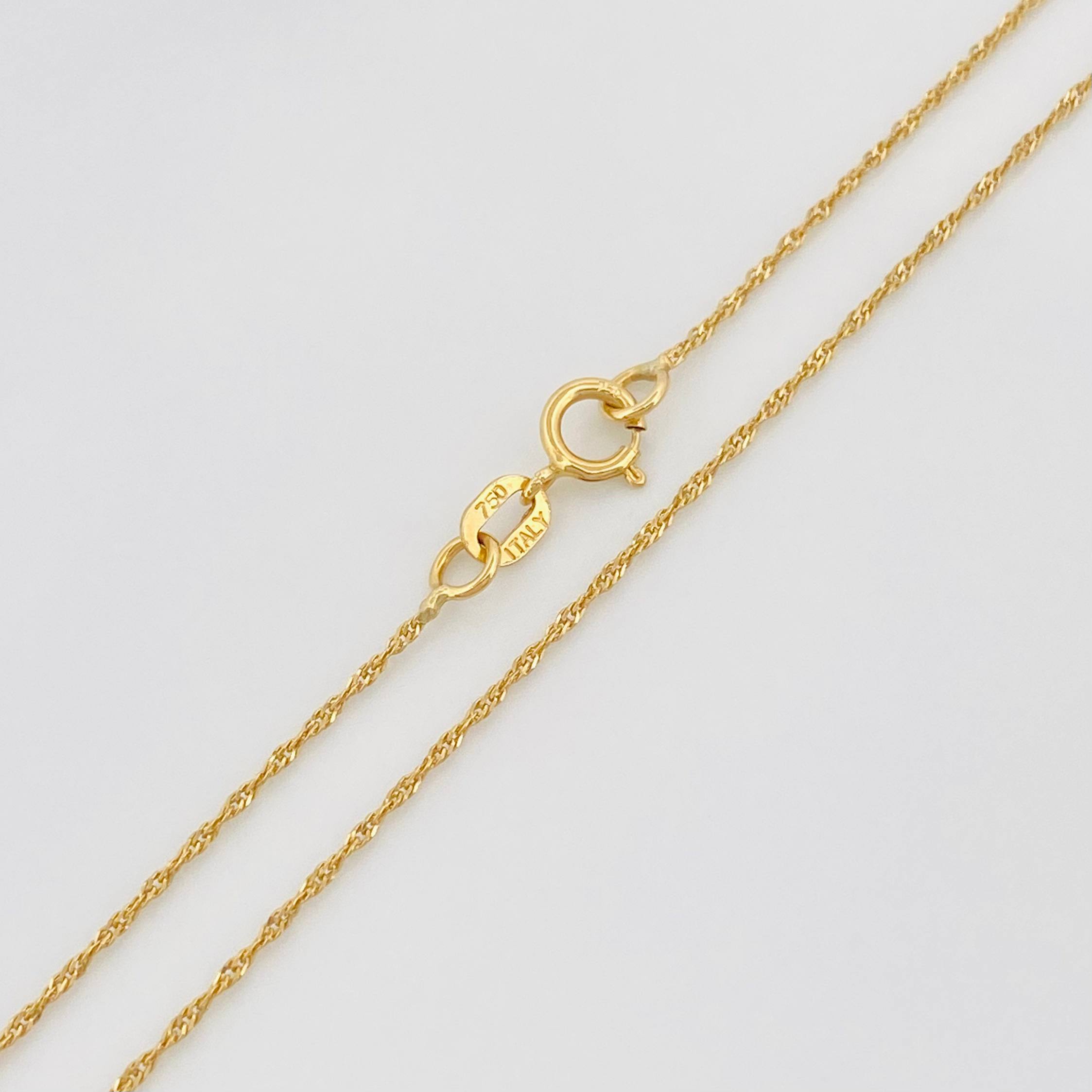 Set Cadena Lazo + Dije Silueta Virgen Guadalupe / 1.35 g / 45 cm Oro Amarillo 18K