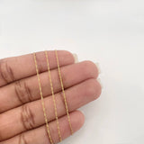 Set Cadena Lazo + Dije Silueta Virgen Guadalupe / 1.35 g / 45 cm Oro Amarillo 18K