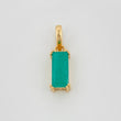 Dije Rectangular Esmeralda 2.30Qts 2.05 g / 2.05 cm Oro Amarillo 18K