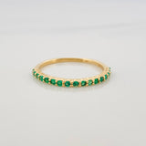 Anillo Churumbela Esmeralda 15Pts 1.3 g / T6 Oro Amarillo 18K