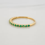 Anillo Churumbela Esmeralda 0.14Pts 1.15 g / T6 Oro Amarillo 18K