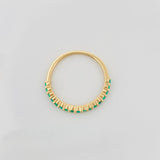 Anillo Churumbela Esmeralda 15Pts 1.3 g / T6 Oro Amarillo 18K