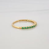 Anillo Churumbela Esmeralda 0.14Pts 1.2 g / T5 1/2 Oro Amarillo 18K