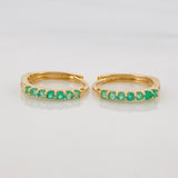 Candongas Aro Esmeralda 0.21Pts 1.25 g / 1.2 cm Oro Amarillo 18K
