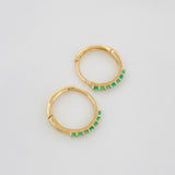 Candongas Aro Esmeralda 0.21Pts 1.25 g / 1.2 cm Oro Amarillo 18K