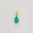 Dije Lagrima Esmeralda 82Pts 0.9 g / 1.08 cm Oro Amarillo 18K